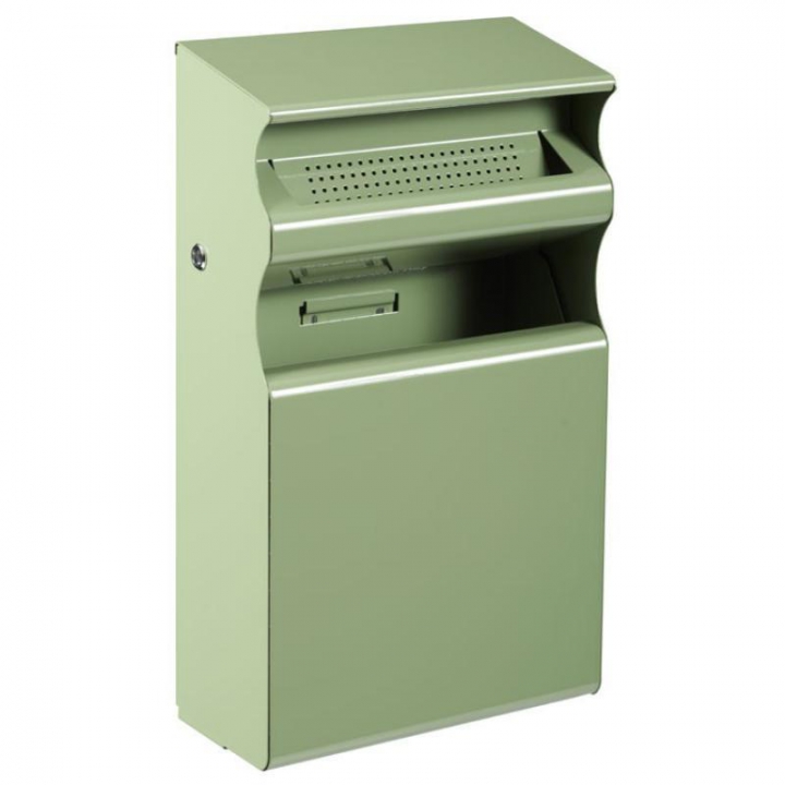 Cendrier-corbeille 2/15L Lenaco Vert
